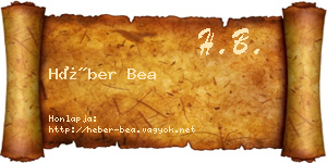 Héber Bea névjegykártya
